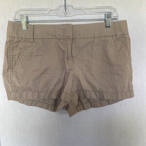 J. CREW Women’s Shorts Sz 6 Juniors Chino Broken-In Womens Khaki lightweight Tan